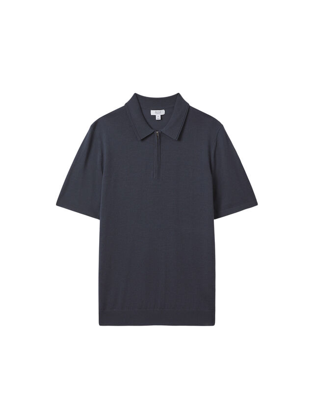 Maxwell Merino Wool Half-Zip Polo Shirt